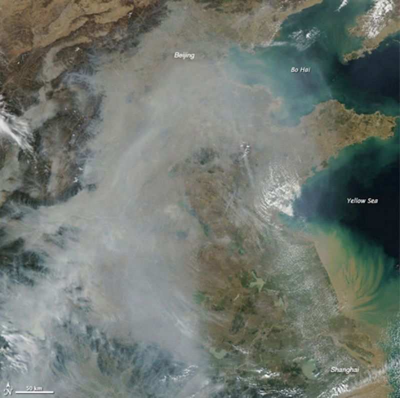 120110 China sem smog, Earth Observatory
