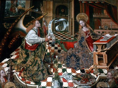 São Gabriel, o Anjo da Anunciação. Gérard David (c. 1460 — 1523). Metropolitan Museum of Art New York