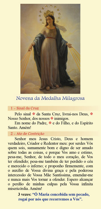 A novena da Medalha Milagrosa