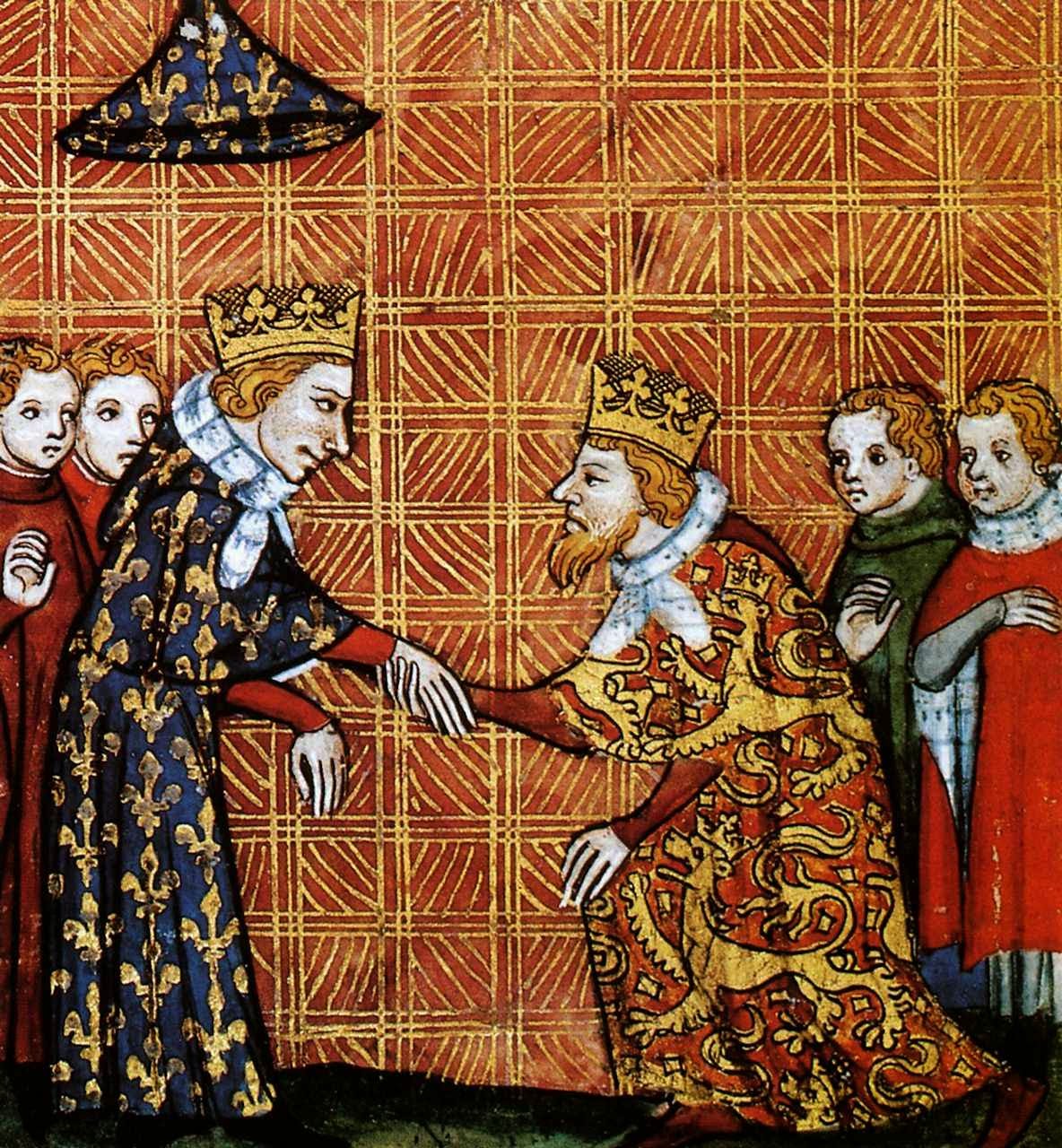 Sao Luis recebe a homenagem de vassalagem de Henrique III da Inglaterra