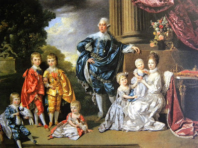 Jorge III e Carolina de Brunsvique com os 6 filhos mais velhos